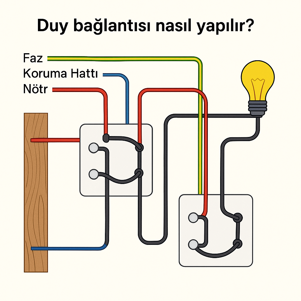 İstanbul elektrikçi Duy bağlantısı nasıl yapılır? duy baglantisi nasil yapilir 4 adimda uygulamali gosterim