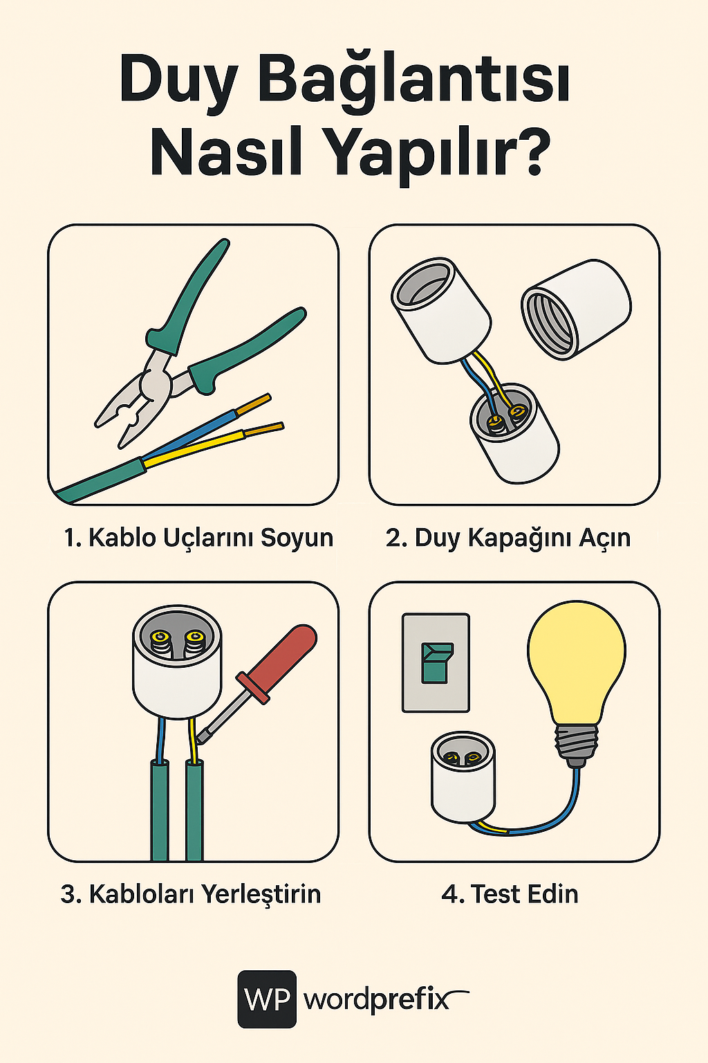 İstanbul elektrikçi Duy bağlantısı nasıl yapılır? duy baglantisinda anahtarli kontrol semasi