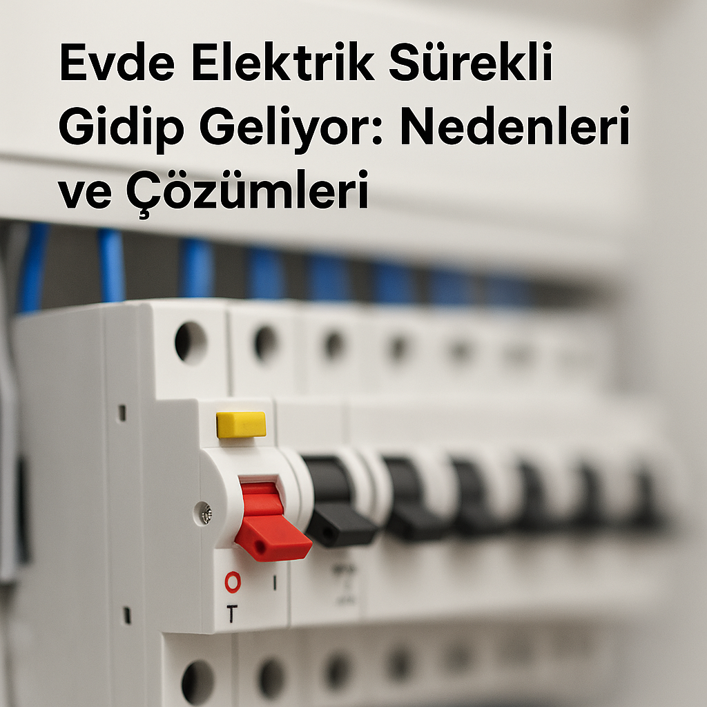 İstanbul elektrikçi Evde Elektrik Sürekli Gidip Geliyor: Nedenleri ve Çözümleri Evde elektrik kesintisi sorununu gösteren sigorta kutusu ve kaçak akım rölesi detayı