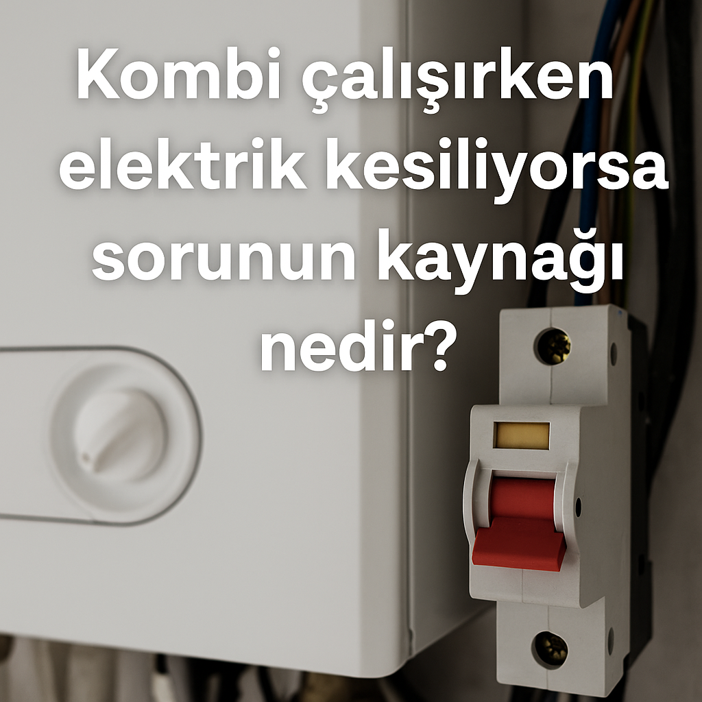 İstanbul elektrikçi Kombi çalışırken elektrik kesiliyorsa sorunun kaynağı nedir? Kombi yanında bulunan elektrik sigortası ve renkli kablolarla birlikte RCD cihazı detaylı görünüm