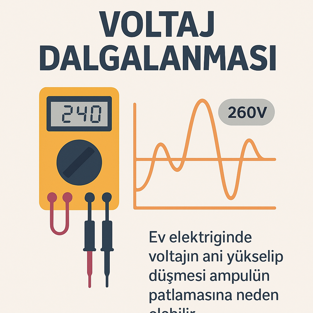 Voltaj dalgalanmalarının ampul patlamasına etkisini gösteren grafik.