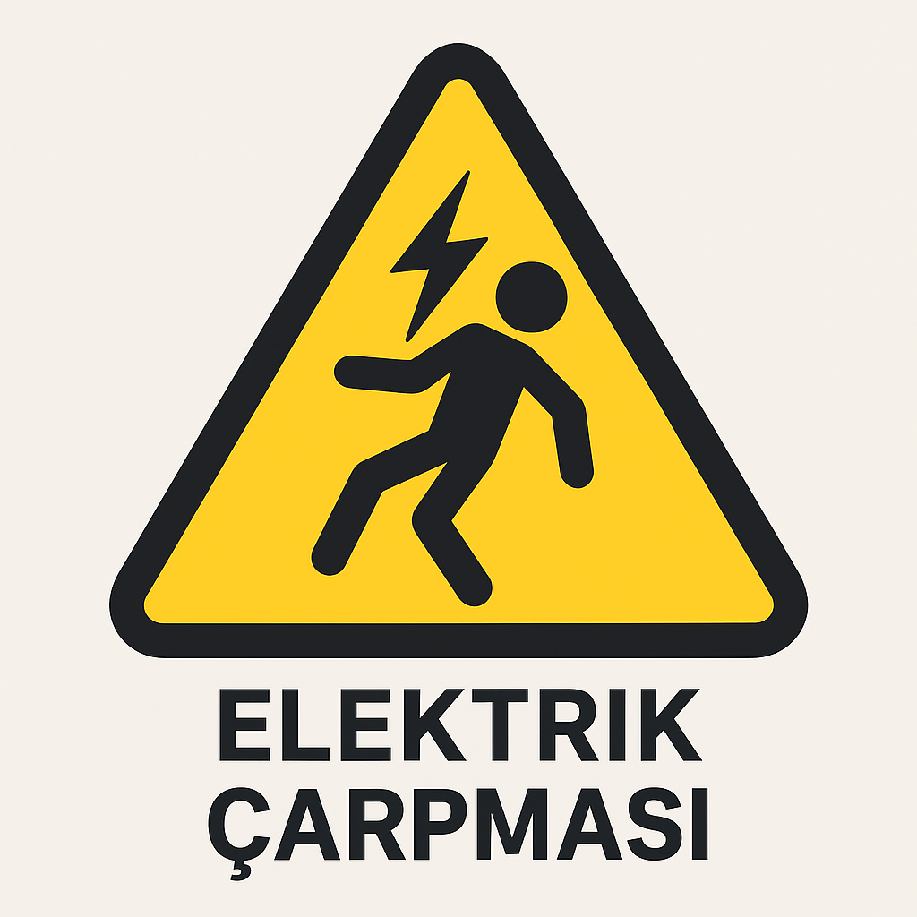 İstanbul elektrikçi ⚠️ Elektrik Çarpması Nedir ve Nasıl Korunulur? Elektrik çarpması uyarı işareti - insan figürü ve yıldırım simgesi
